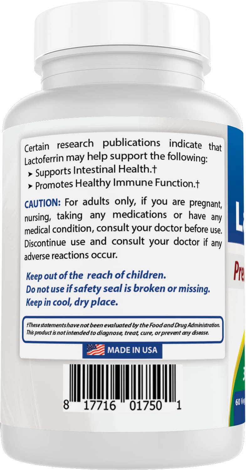 Best Naturals Lactoferrin 250 mg Veggie Capsule, Supports Healthy Immune Function - 60 Count BritishVita | Premium UK Vitamins & Wellness Supplements
