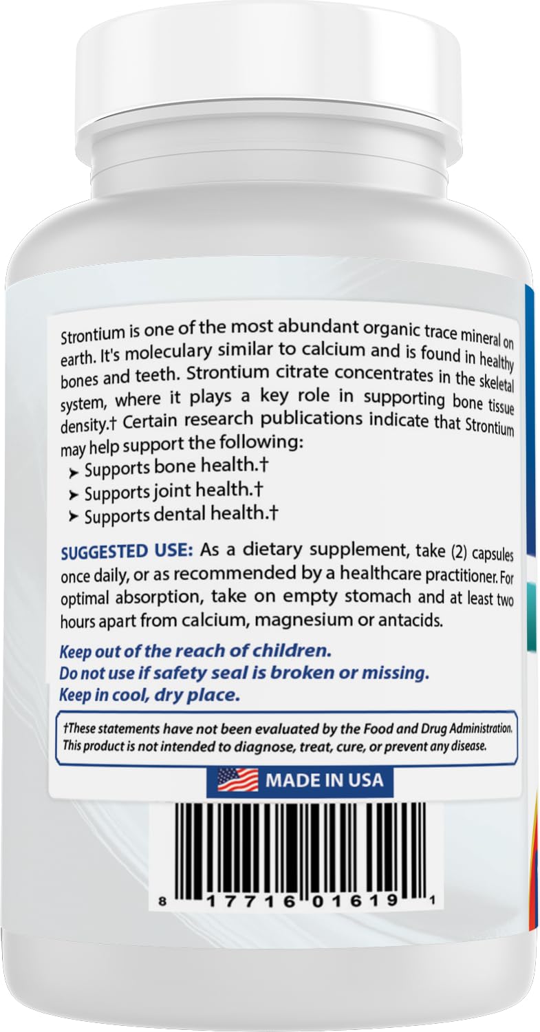 Best Naturals Strontium Bone Building Formula 680mg/Serving - 90 Capsules (Pack of 2)