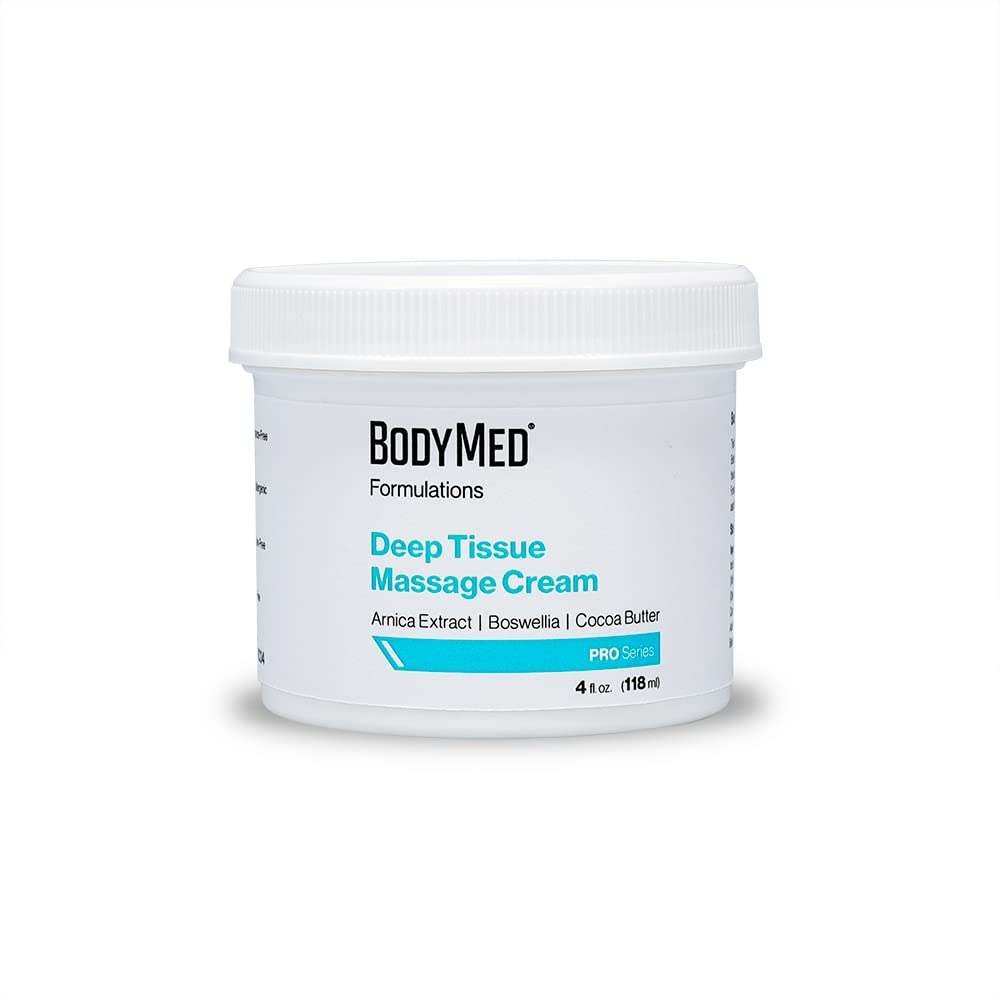 BodyMed Deep Tissue Massage Cream 4 oz – Fragrance-Free, All-Natural, Leaping Bunny Certified