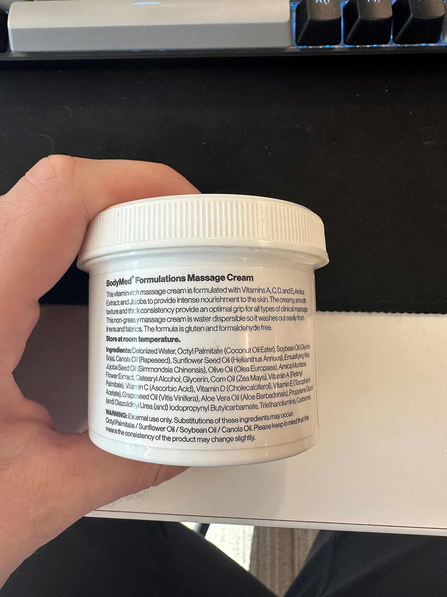 BodyMed Formulations Massage Cream 4 oz – Fragrance-Free, Arnica & Jojoba, Leaping Bunny Certified