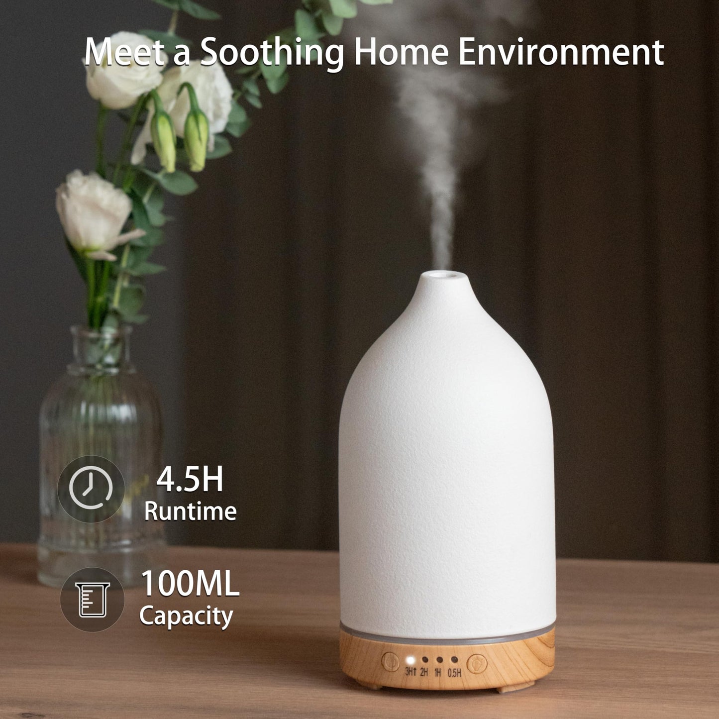 BOXING Essential Oil Diffuser - 3-in-1 Aromatherapy, 7 Night Light Colors, 100ml, Auto Shut-Off