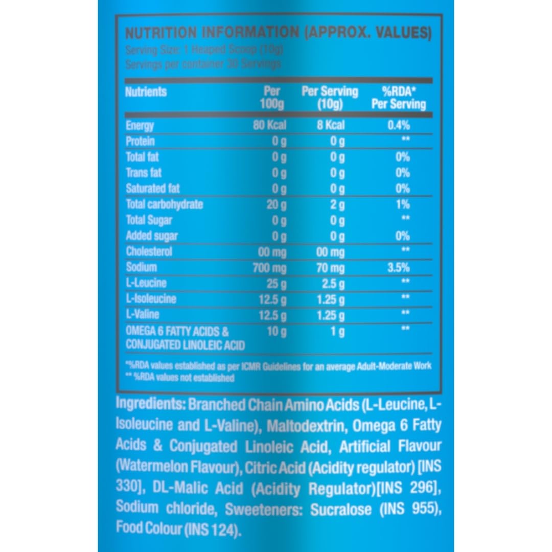 BPI Sports Best BCAA Powder – Watermelon Ice, 30 Servings | Muscle Recovery & Hydration