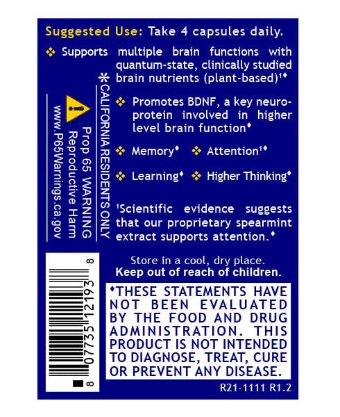 Brain Prodigy by Quantum Nutrition Labs – Memory & Focus Supplement for Adults