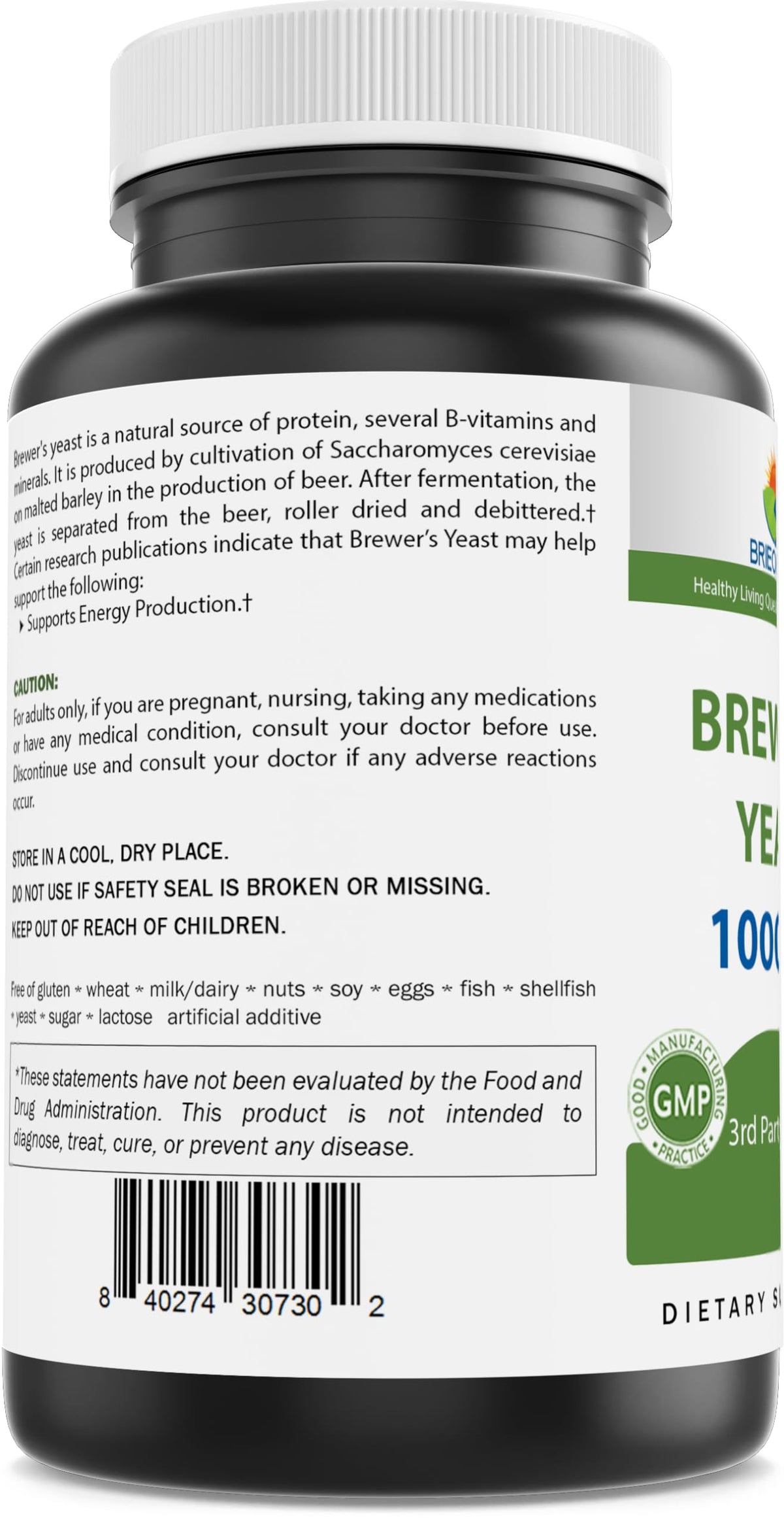 Brieofood Brewers Yeast 1000 mg – 240 Tablets (Pack of 2) – Lab Tested BritishVita | Premium UK Vitamins & Wellness Supplements