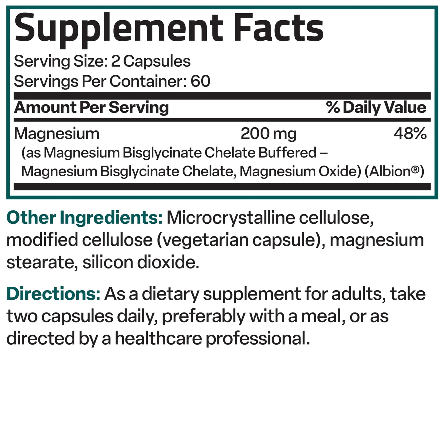 Bronson Magnesium Glycinate 200 mg – Chelated for High Absorption, Gentle on Stomach | Non-GMO, 120 Vegetarian Capsules