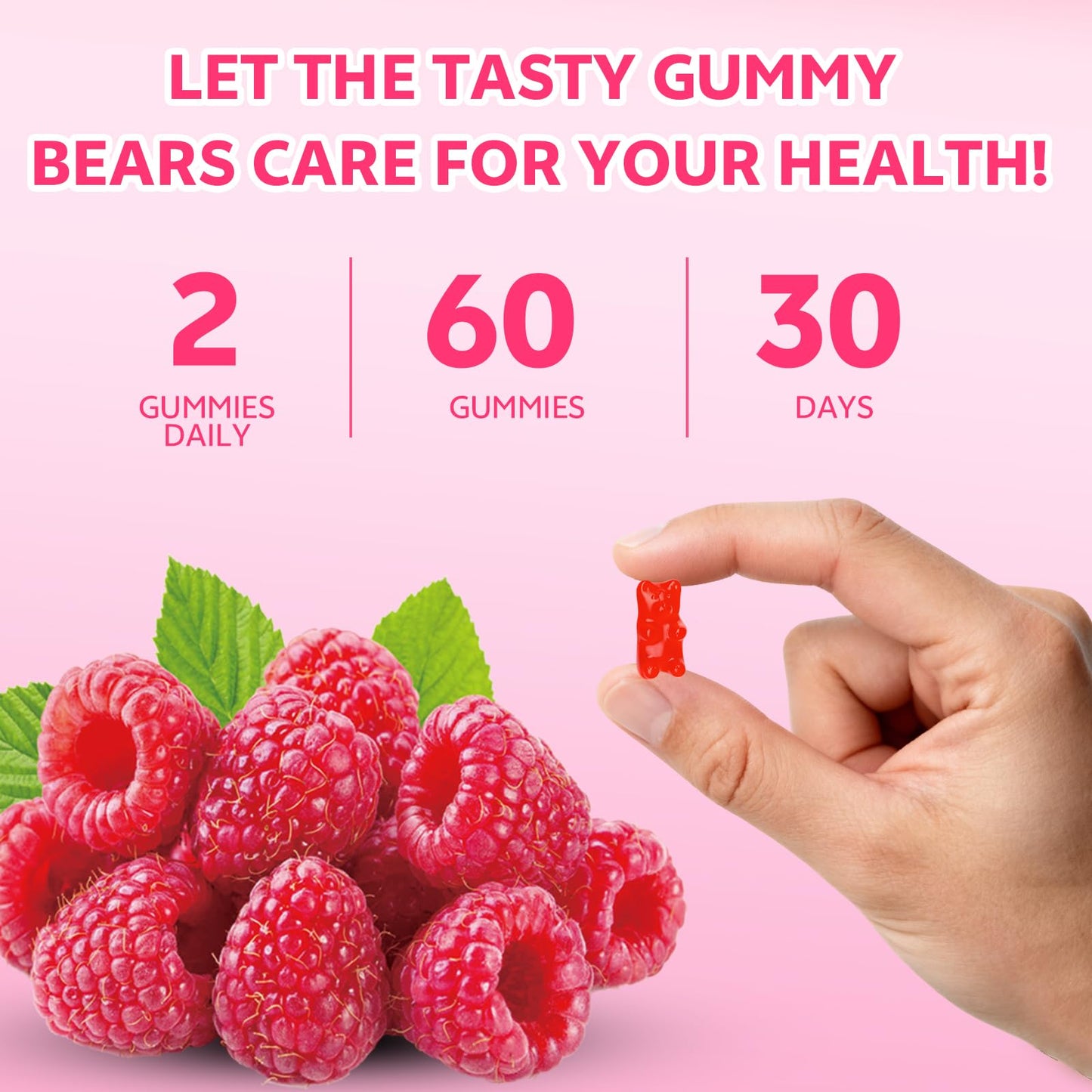 Calcium Citrate Gummies 1200mg – Chewable Calcium for Bone, Muscle & Immune Support | Raspberry Flavor, 120 Count