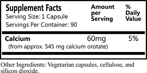 Calcium Orotate – High-Absorption Calcium Supplement with 60 mg Elemental Calcium