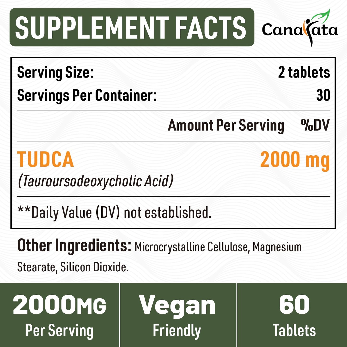 Canarata TUDCA 2000mg – Liver Detox & Bile Salts Support | 30 Days