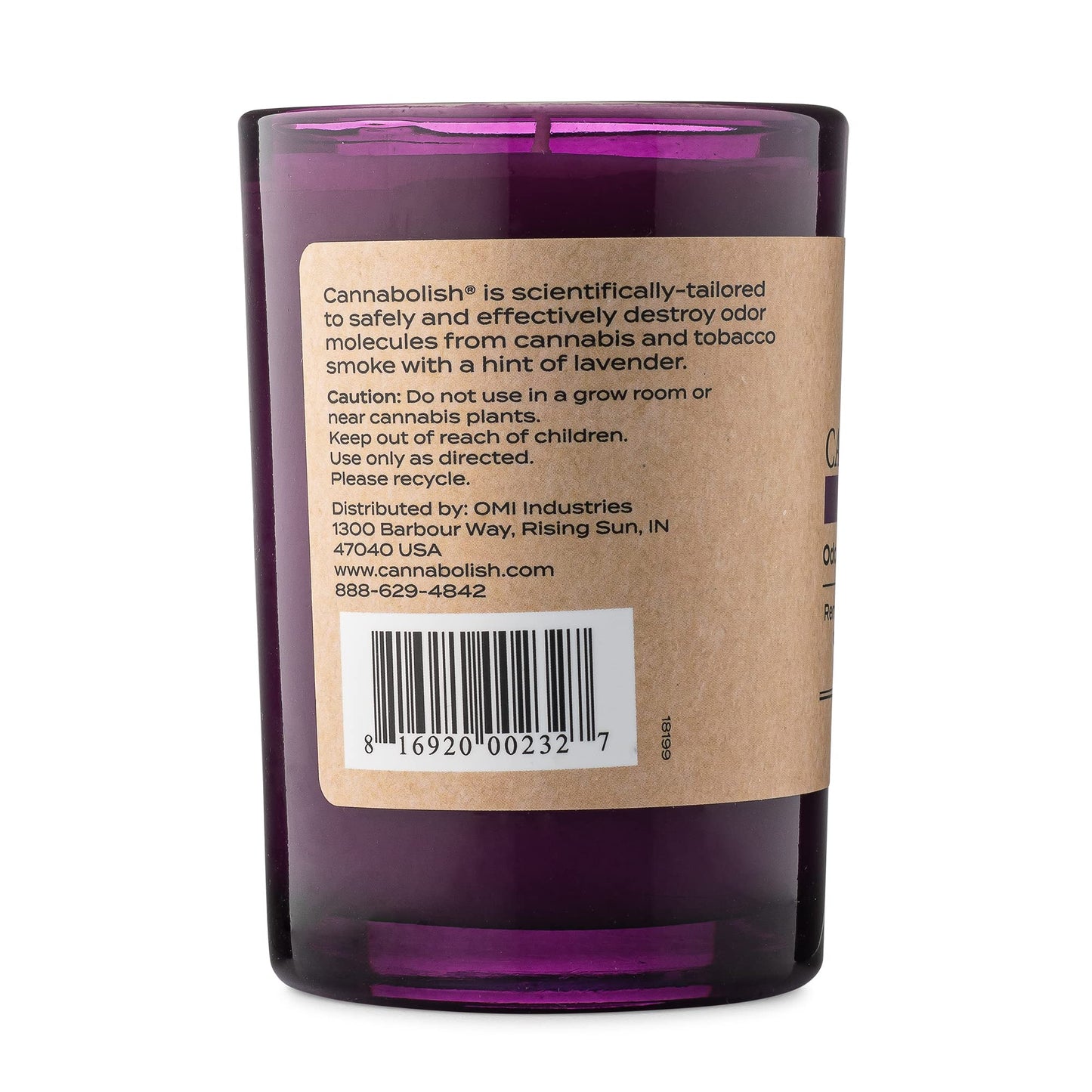 Cannabolish Lavender Smoke Odor Eliminating Candle – 7 oz (Pack of 2) | Natural Ingredients