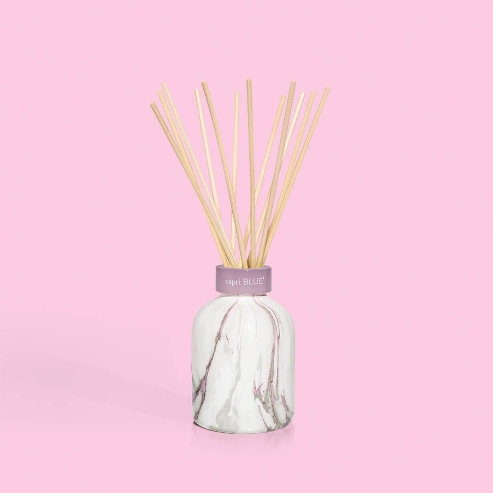 Capri Blue Modern Marble Reed Diffuser Set - Aloha Orchid (5.7 fl oz) | Luxury Home Fragrance