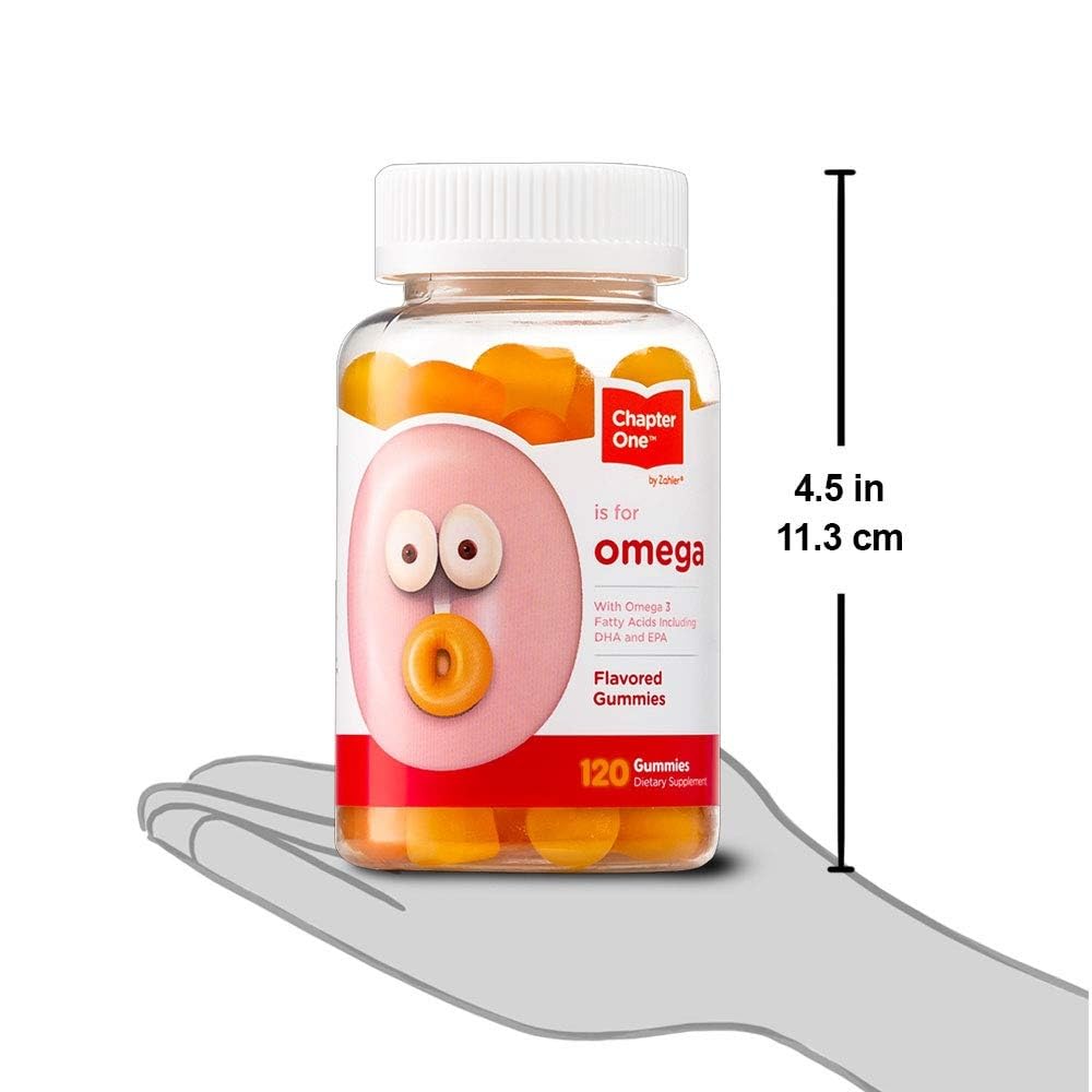 Chapter One Omega Gummies for Kids – Great Tasting, Kosher (120 Flavored Gummies)