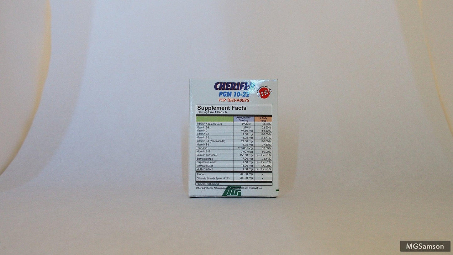 CHERIFER PGM 10-22 Capsule - Zinc, CGF & Taurine (30 Capsules)