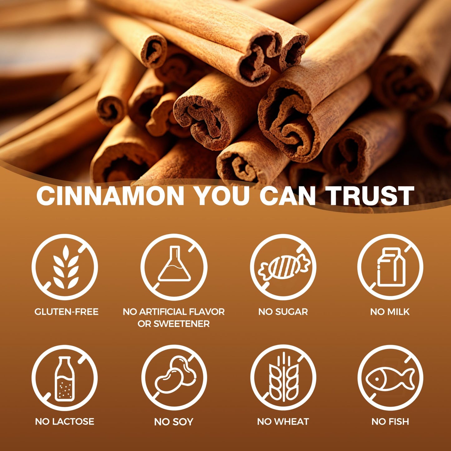 Vitamin World Cinnamon Complex with Chromium - 1000 mg Cinnamon, 200 mcg Chromium | 120 Capsules | Gluten Free