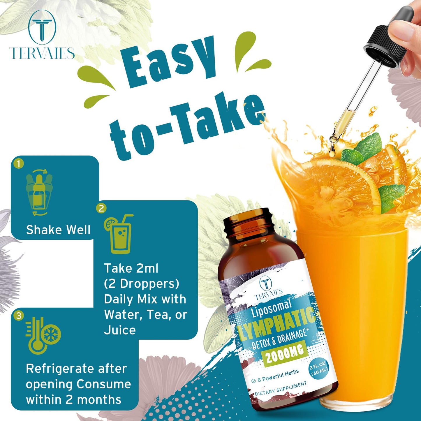 Liposomal Lymphatic Drops – Herbal Blend with Elderberry & Echinacea (2 FL OZ)