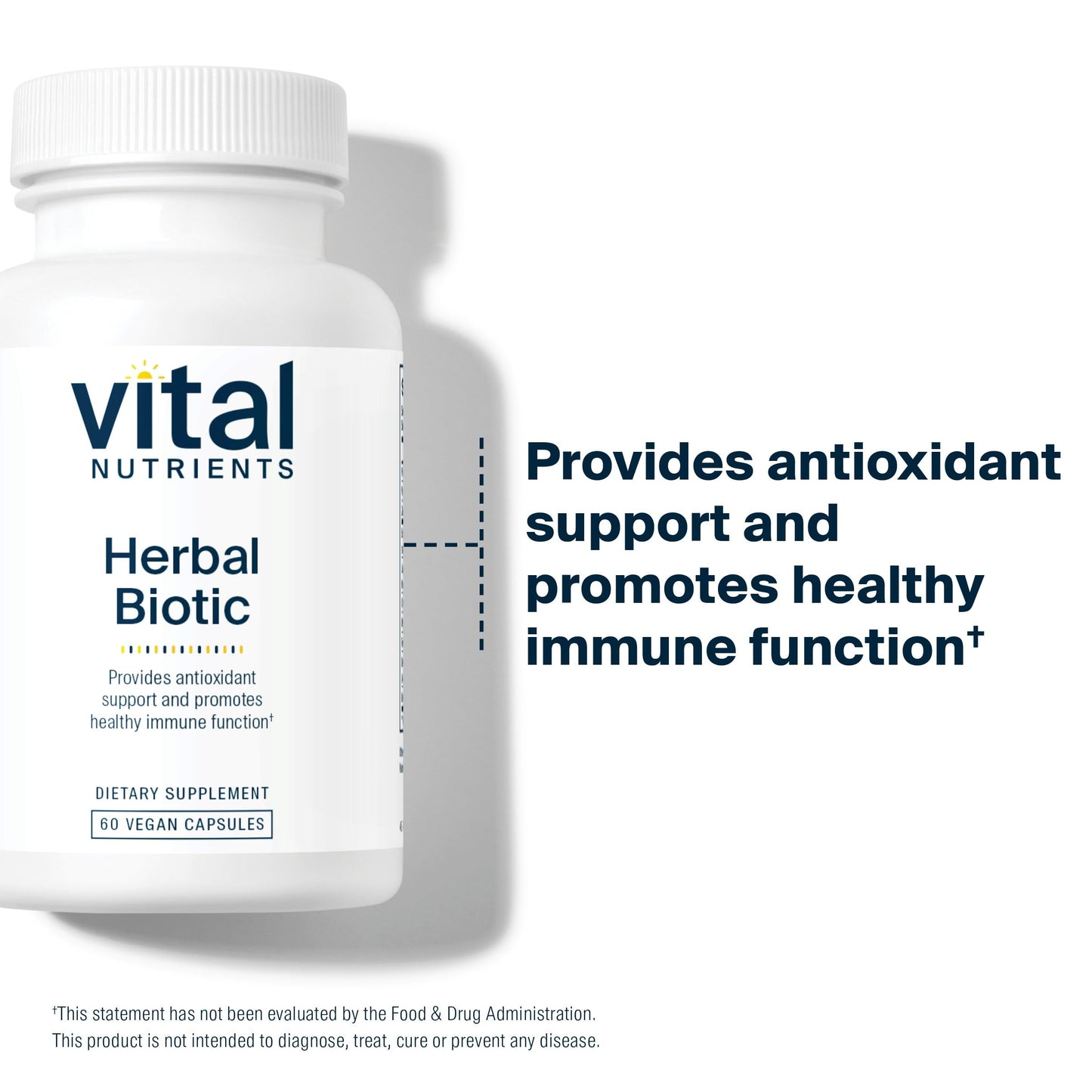 Vital Nutrients Herbal Biotic — Immune Support Supplement | 60 Capsules
