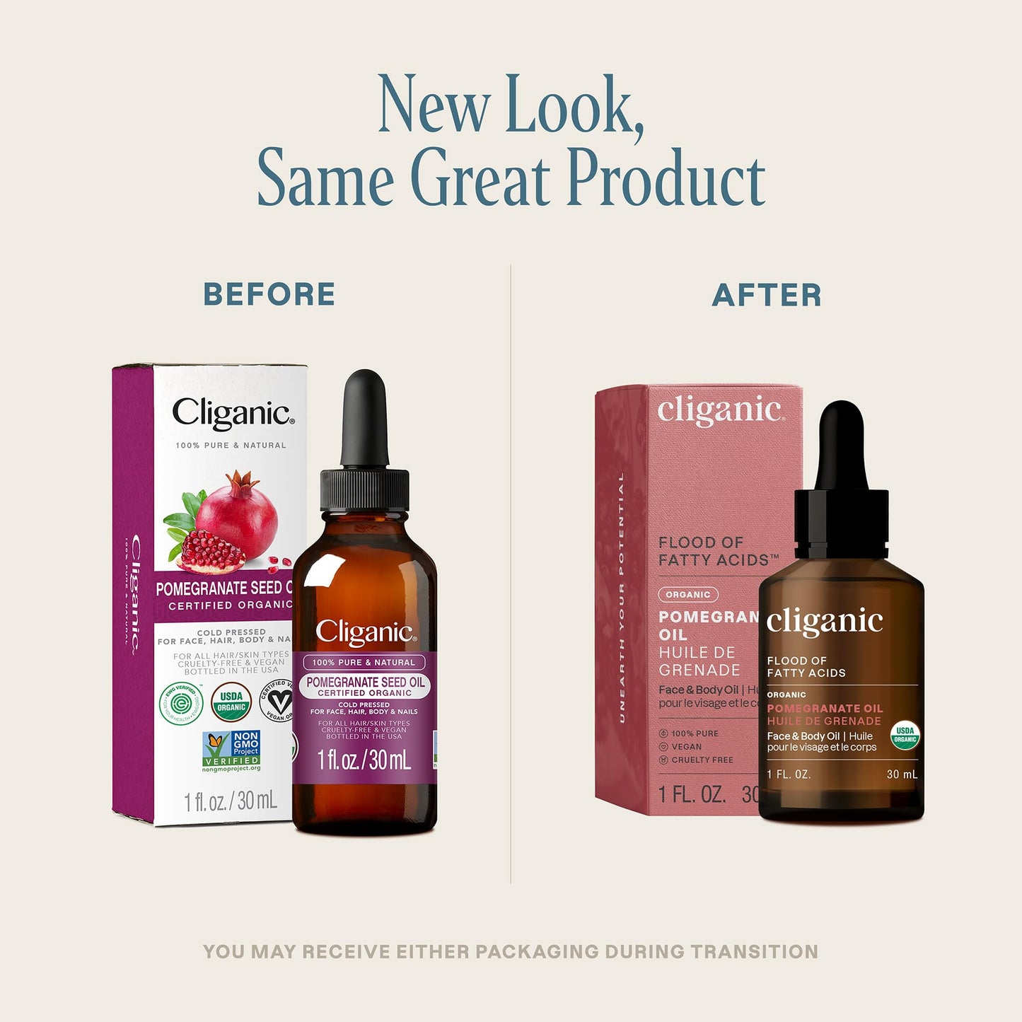 Cliganic Organic Pomegranate Seed Oil – 100% Pure, Cold-Pressed