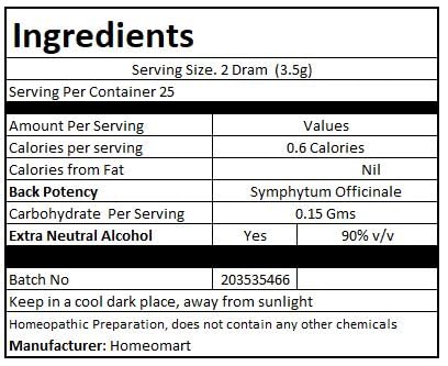 homeomart.com Symphytum Officinale Homeopathy Pellets (Pills) – CM Potency, Pack of 3