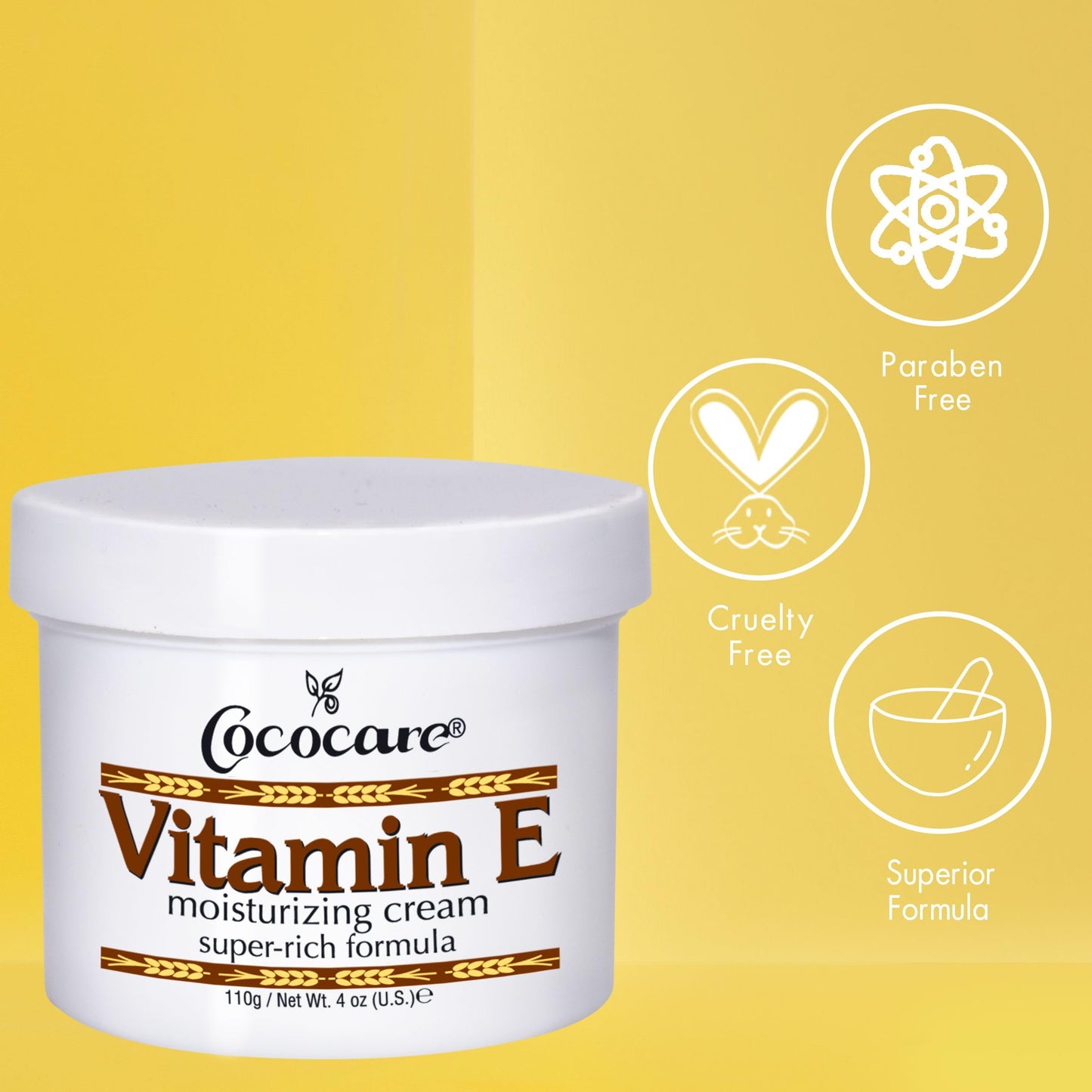 Cococare Vitamin E Super Rich Formula Moisturizing Cream 4 oz - Hydrating Skin Moisturizer