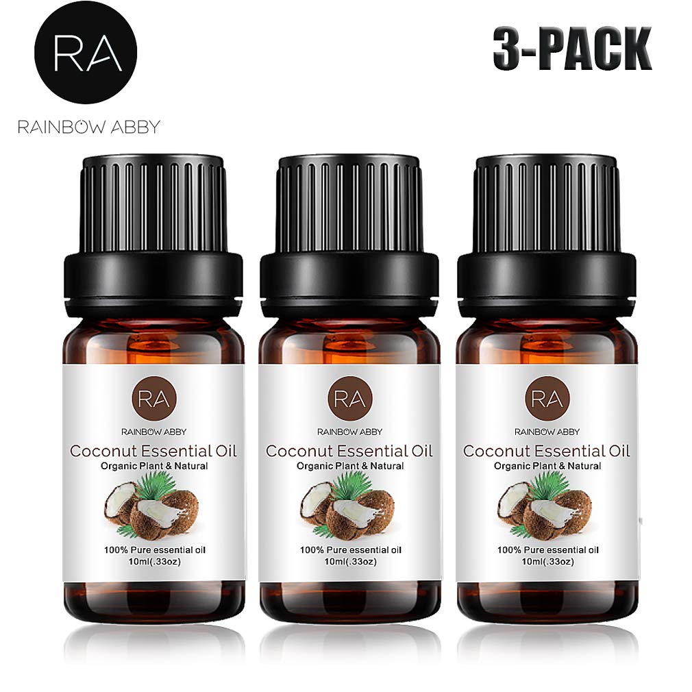 3 Pack Coconut Essential Oil - Pure Undiluted Coconut Oil 3x10ml