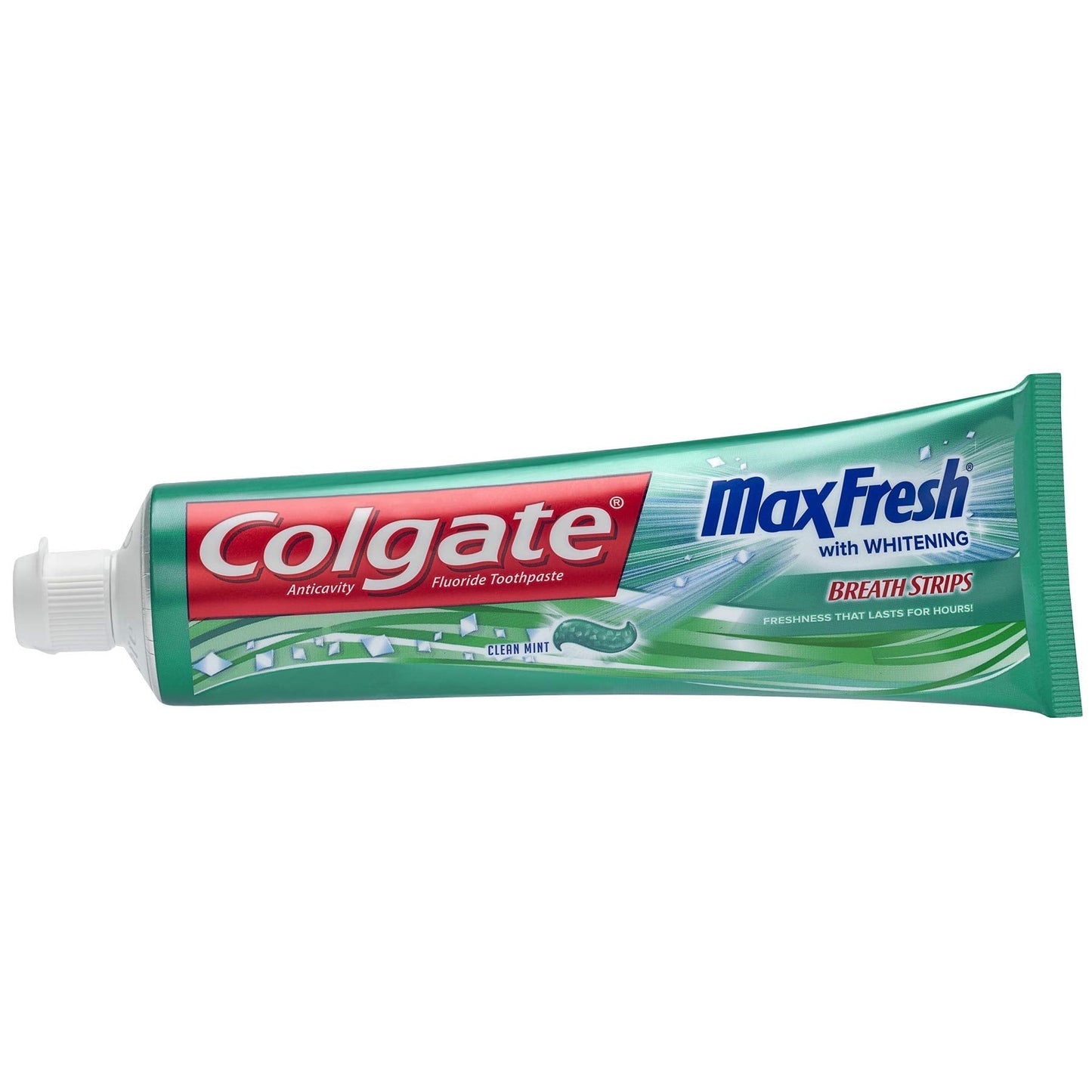 Colgate Max Fresh Whitening Toothpaste with Mini Breath Strips – Clean Mint – 6 oz (2 Pack)