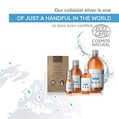 Colloidal Silver Liquid 10 fl oz & Spray | Bioactive Hydrosol Silver Water 40 PPM