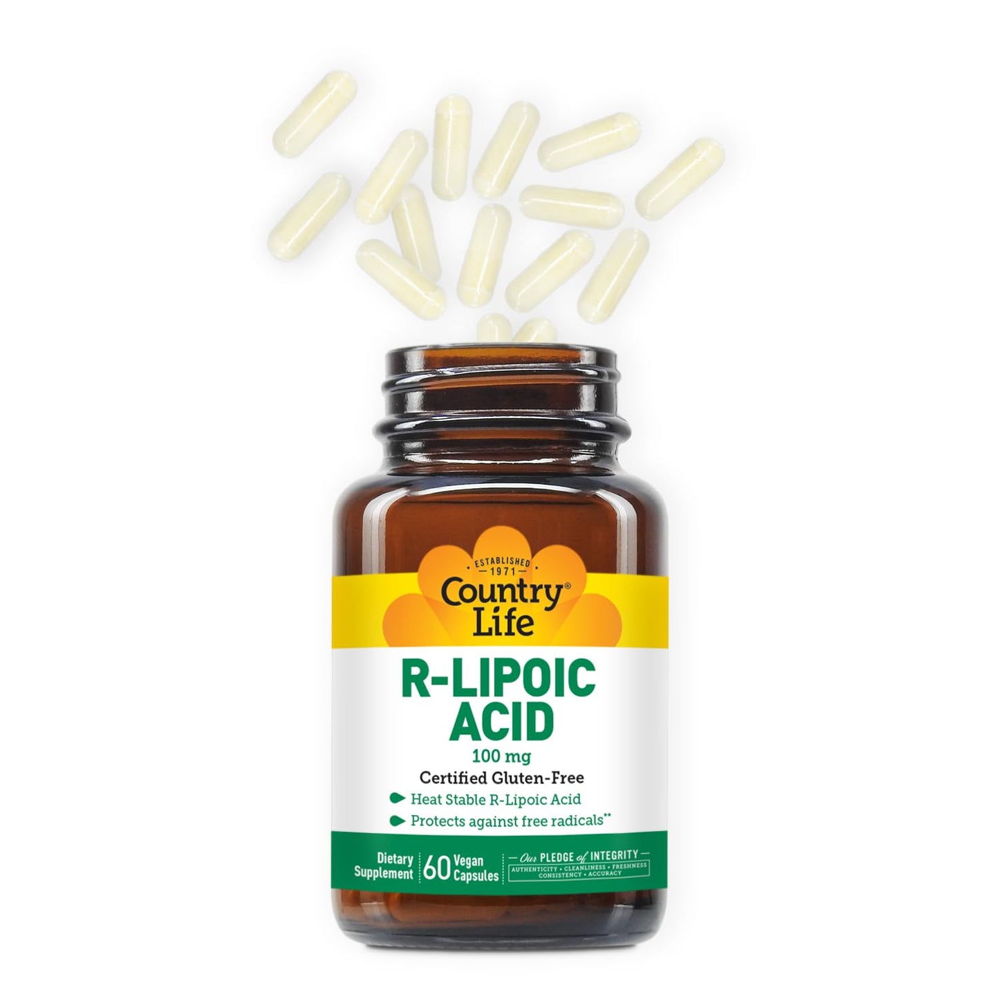 Country Life R-Alpha Lipoic Acid Complex 300mg – Alpha-Lipoic Acid 270mg & R-Lipoic Acid 30mg – Antioxidant Support
