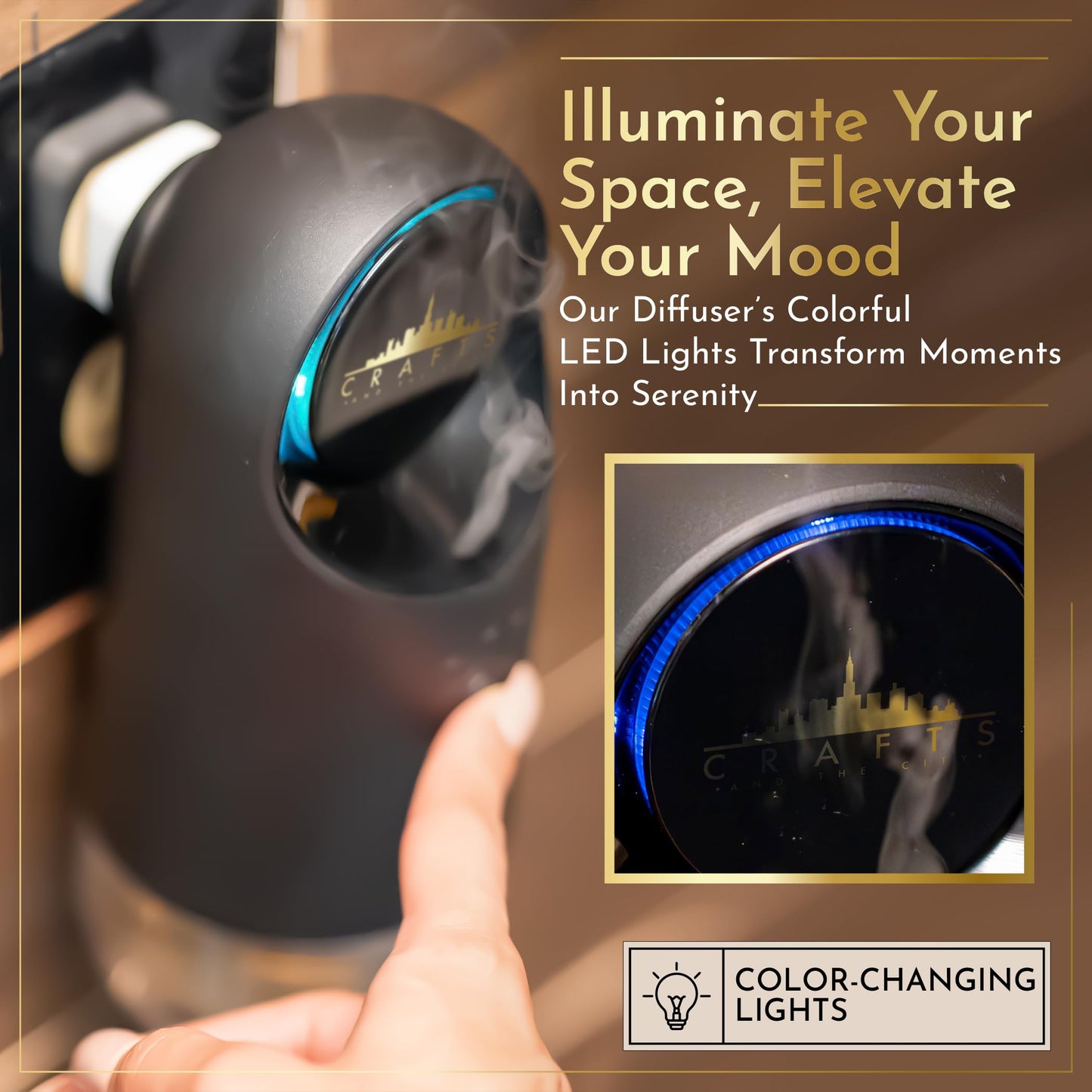 Crafts and the City Esscentialight Wireless Waterless Diffuser – Cordless Plug-In