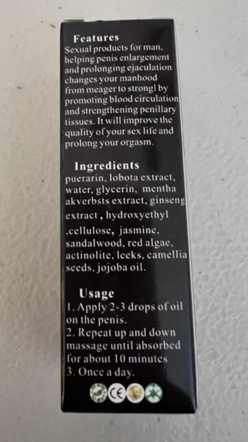 Crazylife Men's Massage Oil - Natural Formula 10ml by Tonisaberey