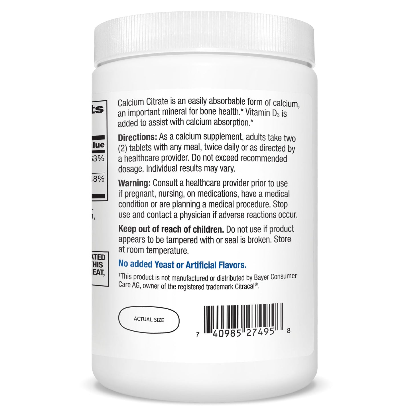 21st Century Vitamins Calcium Citrate Plus D3 Maximum Tablets – 400 Count BritishVita | Premium UK Vitamins & Wellness Supplements