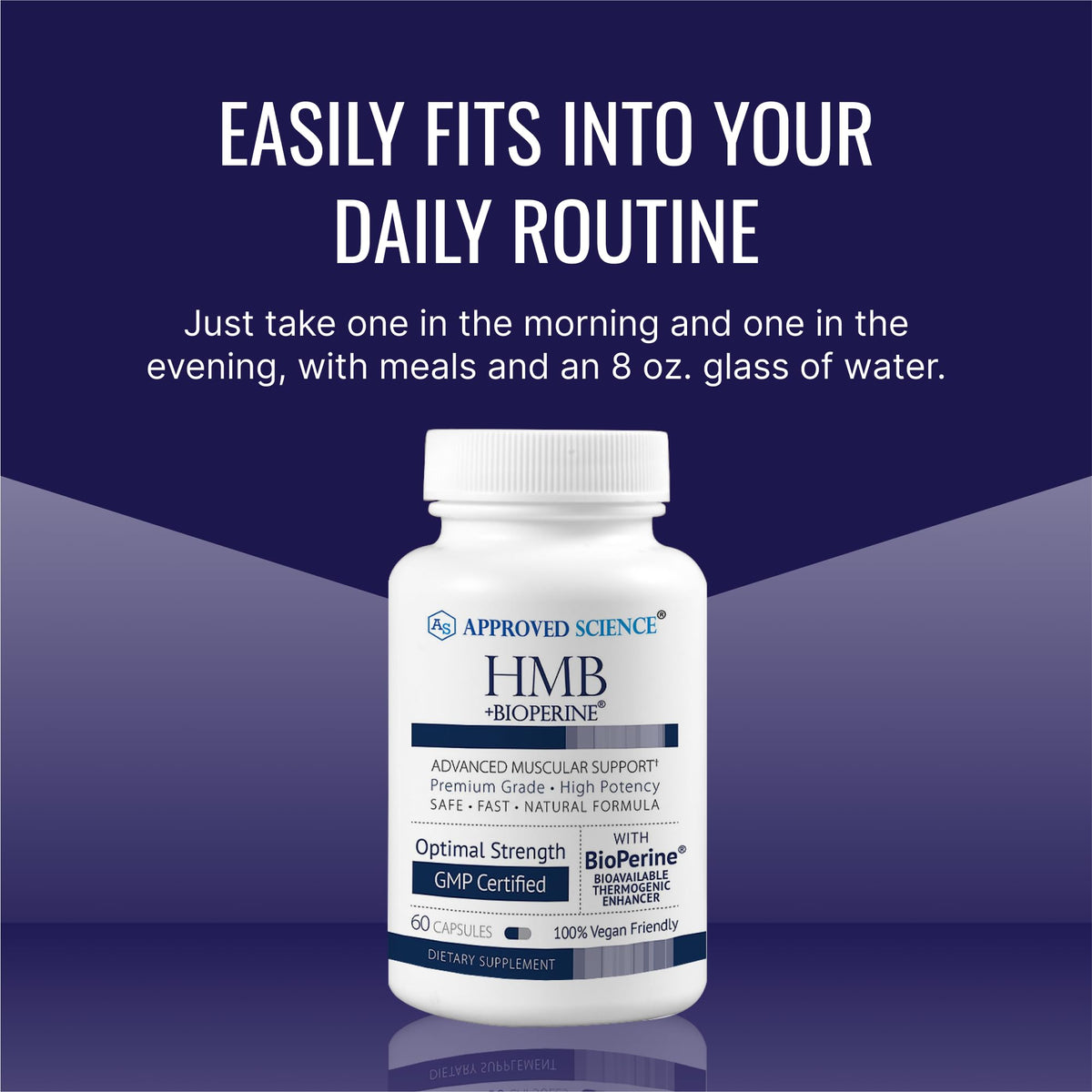 Approved Science HMB - Supports Muscles and Exercise - 1500mg HMB, BioPerine, 60 Vegan Capsules BritishVita | Premium UK Vitamins & Wellness Supplements