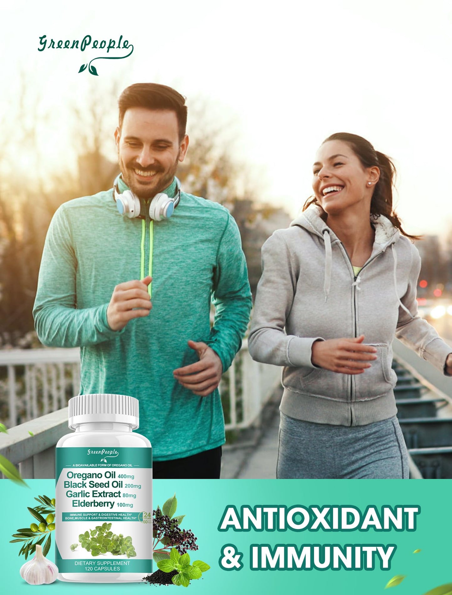 Organic Oregano Oil Capsules – 11-in-1 Immune & Digestive Support, 120 Ct