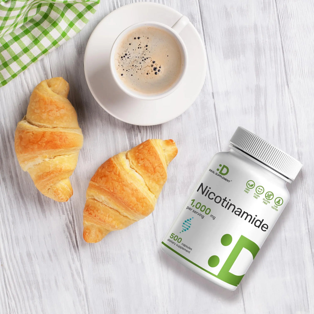 DEAL SUPPLEMENT Vitamin B3 Nicotinamide 1,000mg – 500 Capsules, Flush Free, Non-GMO BritishVita | Premium UK Vitamins & Wellness Supplements