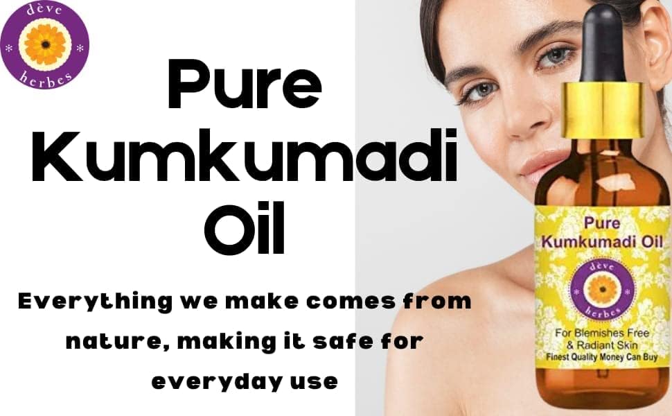Deve Herbes Kumkumadi Face Oil with Glass Dropper – Saffron-Enriched Ayurvedic Oil 30ml