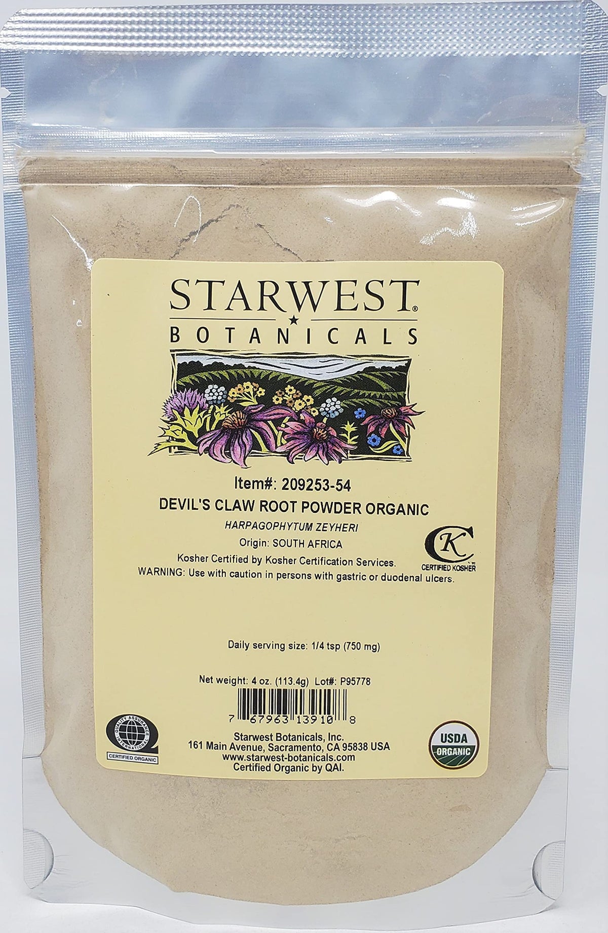 Devil's Claw Root Powder Organic 4oz - Pwd Org BritishVita | Premium UK Vitamins & Wellness Supplements