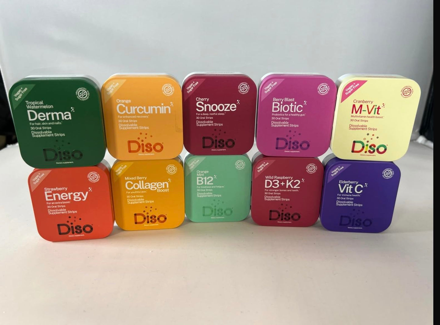 DISO Vitamin B12 Fast-Dissolving Strips | Orange Mint Flavor, 30 Strips