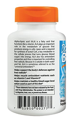 Doctor's Best Alpha-Lipoic Acid 300 mg – Antioxidant Support, Non-GMO, Gluten Free, Vegan (180 Veggie Caps)