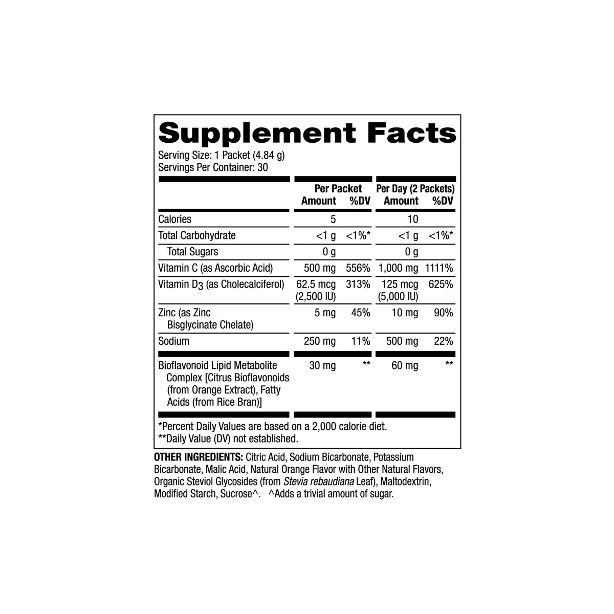 Dr. Mercola Vitamin C-PAK – 30 Servings Fizzy Orange Drink Mix (500 mg Vitamin C, Zinc, Vitamin D3) – Non-GMO BritishVita | Premium UK Vitamins & Wellness Supplements
