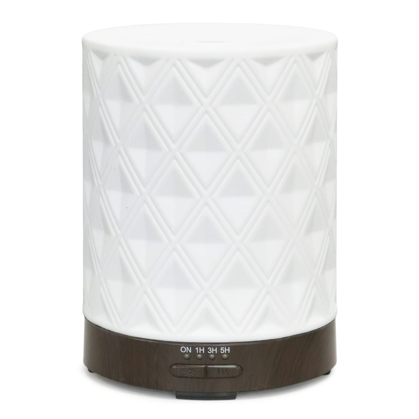 Earnest Living Essential Oil Diffuser for Large Room | White Ceramic 250ml with 4 Timers, 7 Night Lights & Auto Off