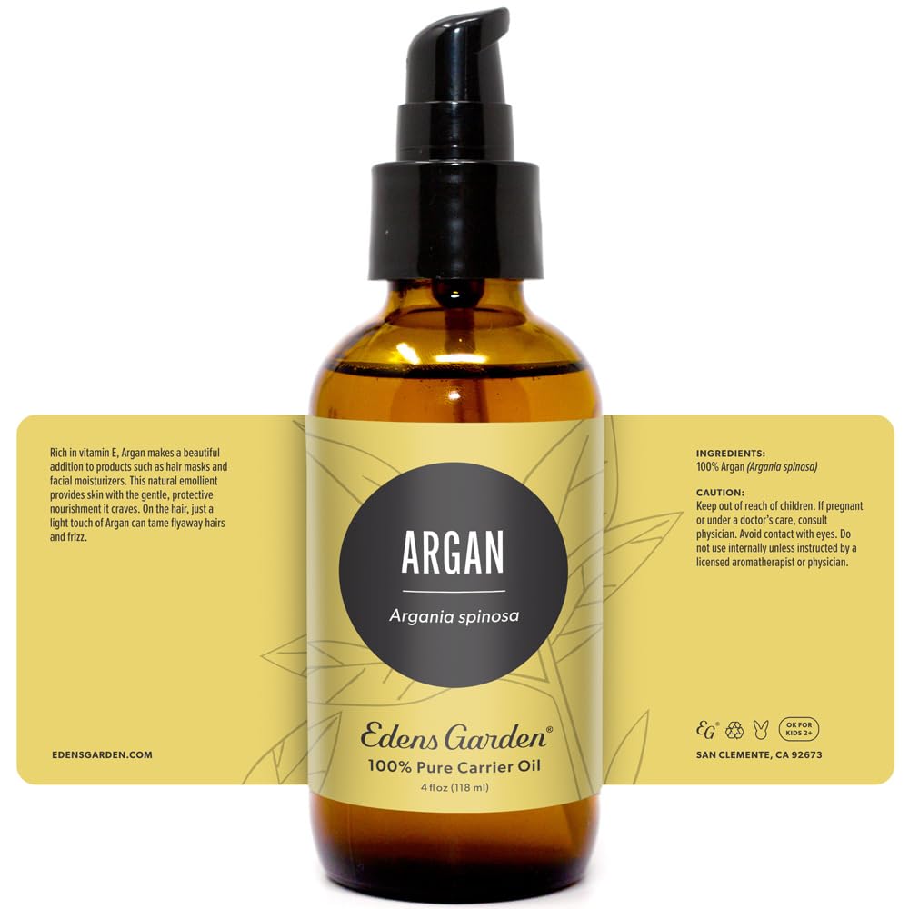 Edens Garden Argan Carrier Oil - 100% Pure, Cold-Pressed (118 ml)