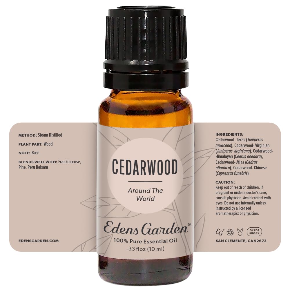 Edens Garden Cedarwood Around The World Essential Oil – 100% Pure Premium Grade, 10 ml