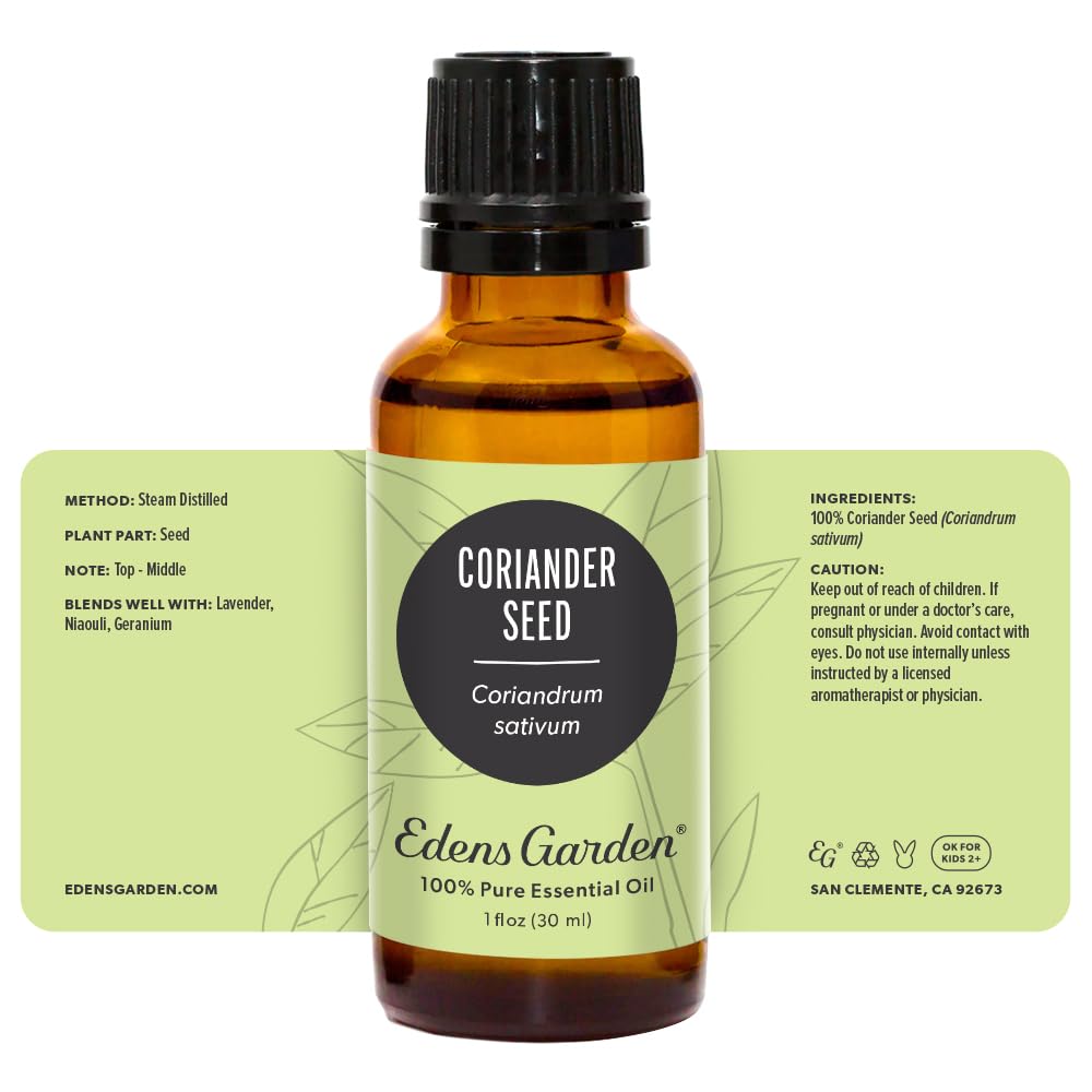 Edens Garden Coriander Seed Essential Oil – 100% Pure, Premium Grade, 30ml