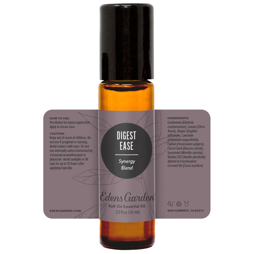 Digest Ease Essential Oil Roll-On – Edens Garden, 100% Pure, Pre-Diluted 10 ml