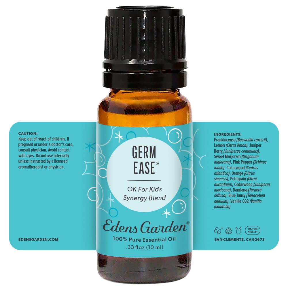 Edens Garden Germ Ease Essential Oil Blend – 100% Pure, Premium Grade, 10 ml