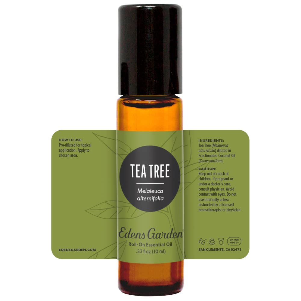 Edens Garden Tea Tree Essential Oil Roll-On - 100% Pure Premium Grade (10 ml)