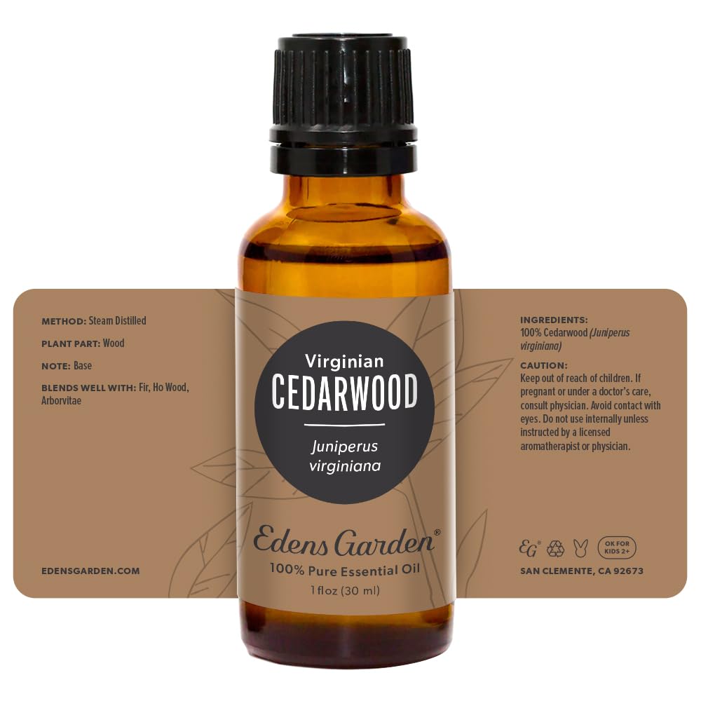 Edens Garden Cedarwood Virginian Essential Oil – 100% Pure, Premium Grade, 30 ml