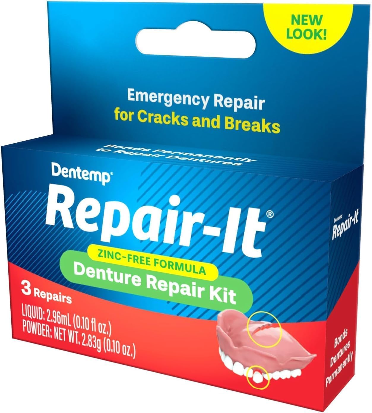 Dentist On Call Repair-It Denture Repair Kit, Zinc Free | 1 Kit