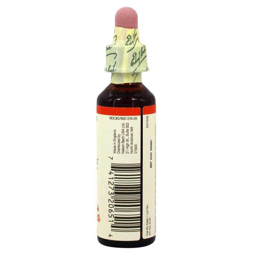 Bach Original Flower Remedies Red Chestnut – Peace of Mind (20ml) – Vegan & Gluten Free