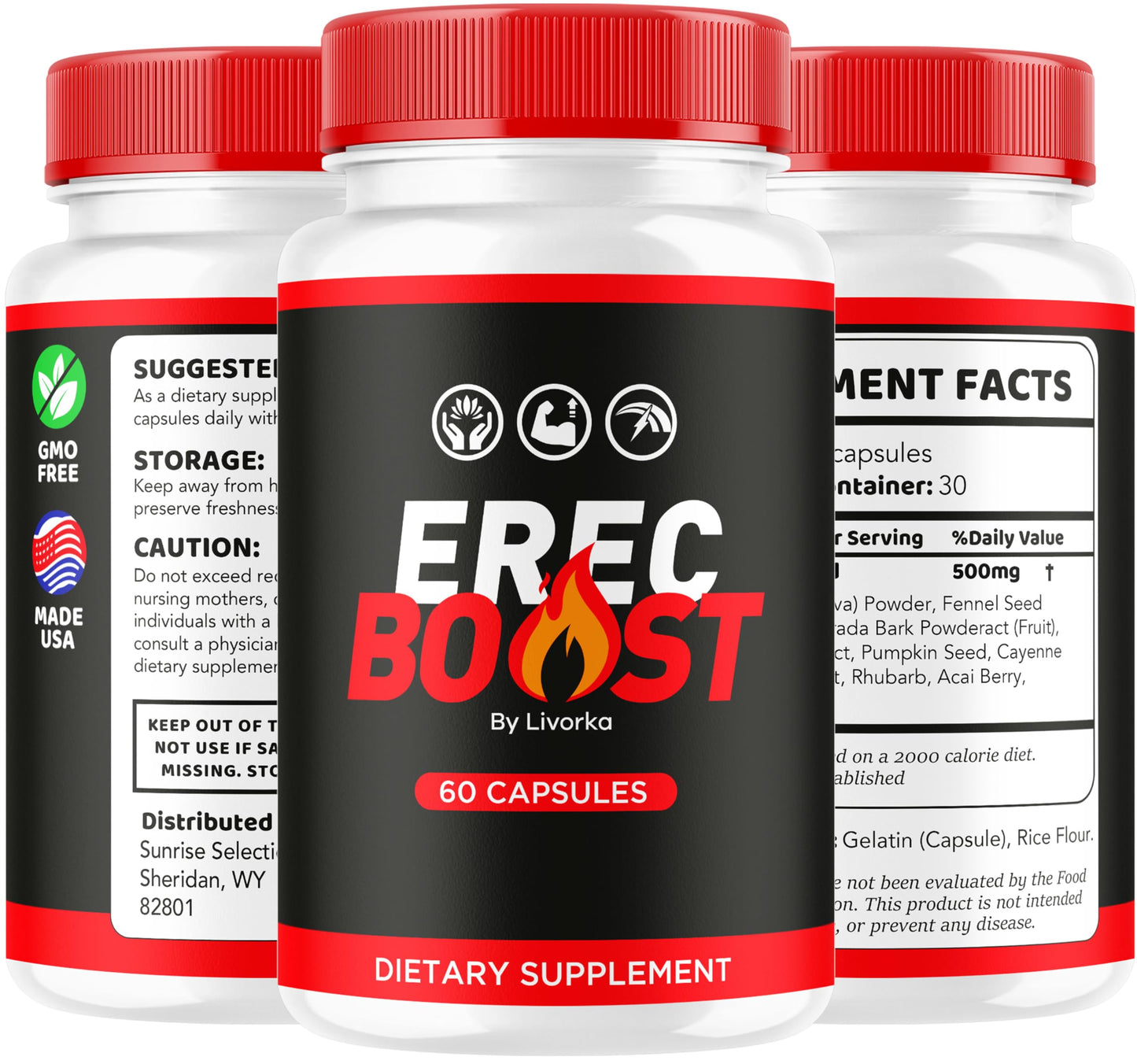 (3 Pack) ErecBoost Capsules - Advanced Formula, 180 Capsules for 3 Months