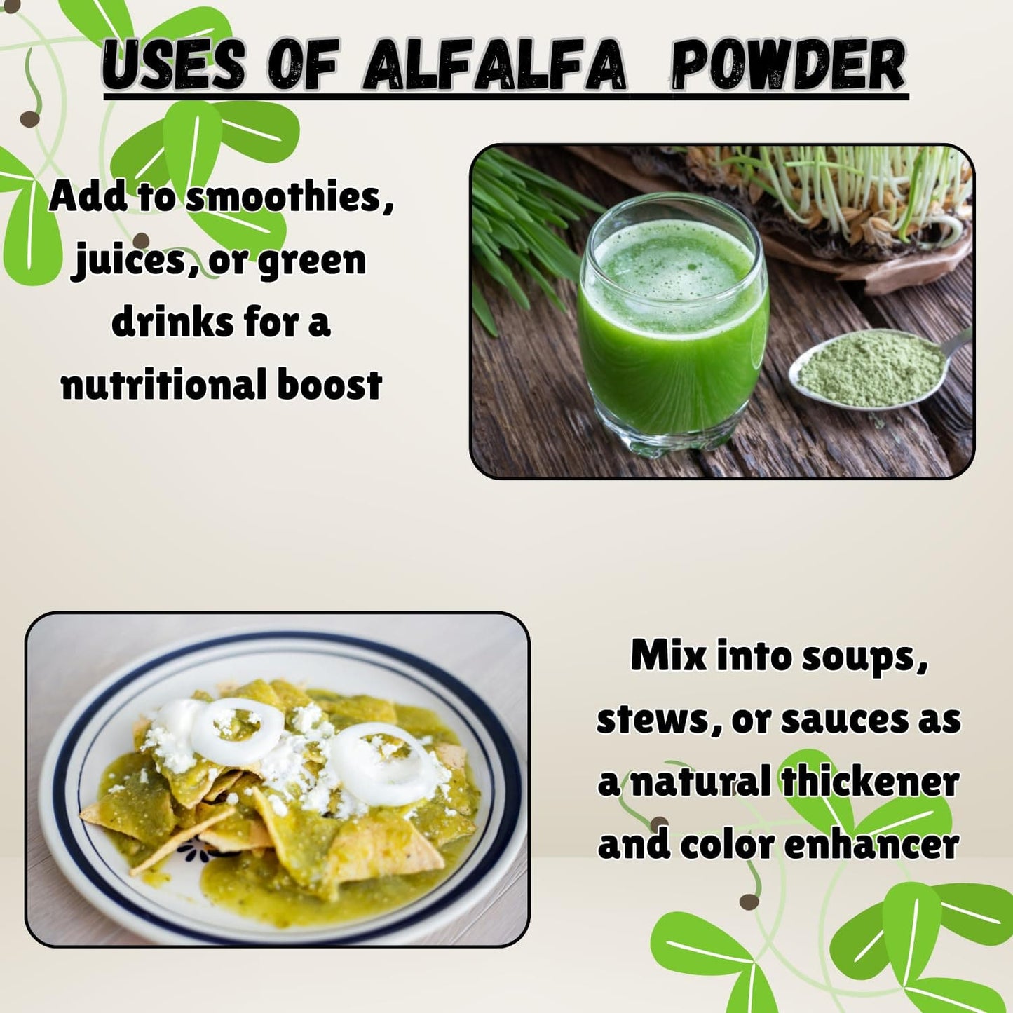 Essencea Alfalfa Powder 2 lb | Gluten Free, Non-GMO, Vegan | 32 oz