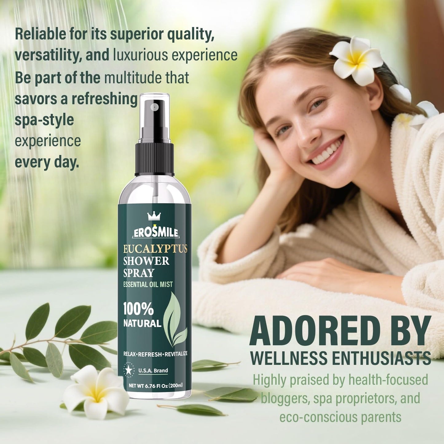 Eucalyptus Shower Spray – Pure Eucalyptus Oil, At-Home Spa